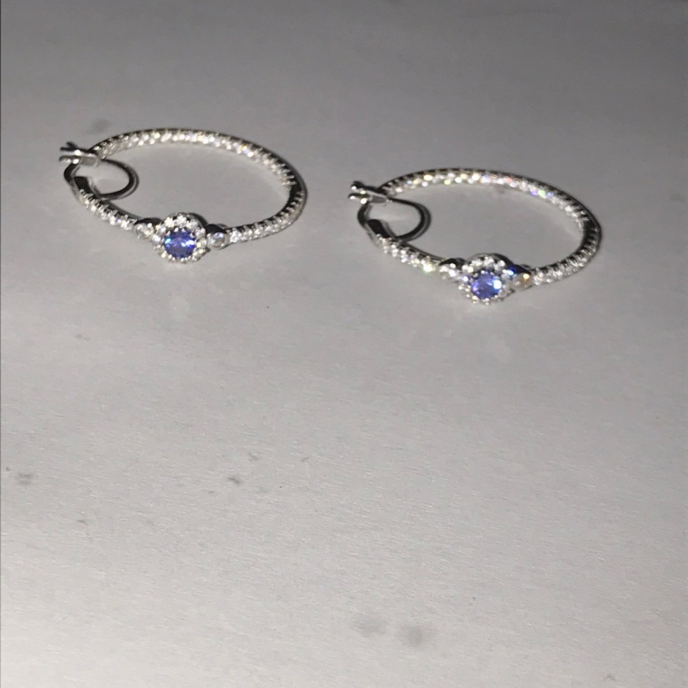 Sterling silver and diamonique earrings